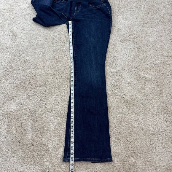 Indigo Blue Super Stretch Maturnity Jeans L Blue Denim Boot Cut - Picture 12 of 15